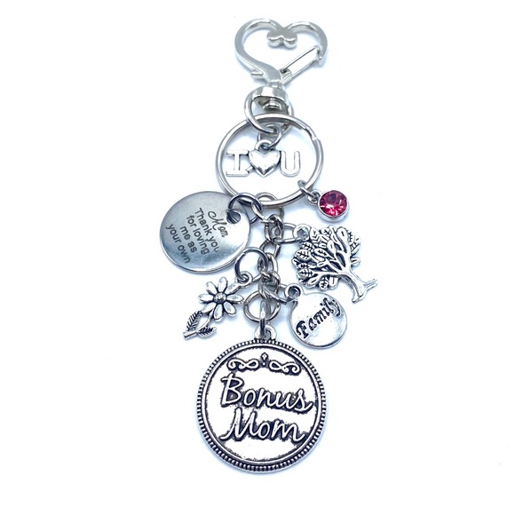 Bonus Mom Keychain Bag Charm Stepmother - Picture 4 of 6